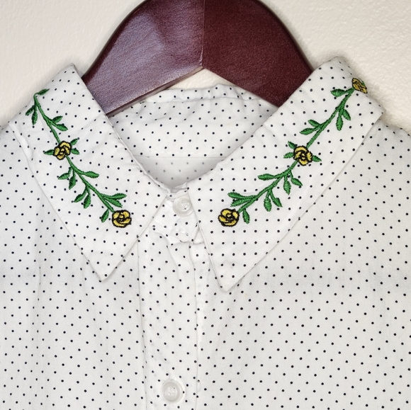 Pokadot Button Down Dress Shirt - Picture 3 of 4